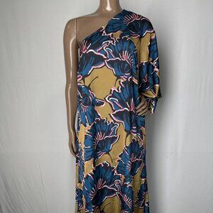 Crosby Women's Clementine Maxi Dress Size S – Marigold Yellow & Blue